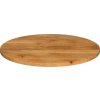 Stolní deska Ø 80 x 2,5 cm kulatá masivní mangovníkové dřevo [370030] (Barva Recyklované dřevo (vícebarevné))