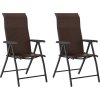 Skládací zahradní židle 2 ks kávově polyratan [4007138] (Barva Hnědá)