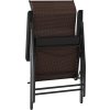 Skládací zahradní židle 2 ks kávově polyratan [4007138] (Barva Hnědá)