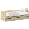 Válenda se zásuvkami bez matrace 100 x 200 cm [3280813] (Barva dub sonoma)