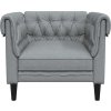 Křeslo Chesterfield textil [372538] (Barva Světle šedá)