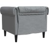 Křeslo Chesterfield textil [372538] (Barva Světle šedá)