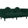 3dílná sedací souprava s polštáři samet [3209249] (Barva Tmavě zelená)
