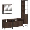 4dílný set koupelnového nábytku kompozitní dřevo [3214689] (Barva Hnědý dub)