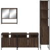 4dílný set koupelnového nábytku kompozitní dřevo [3214689] (Barva Hnědý dub)