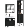 3dílný set koupelnového nábytku kompozitní dřevo [3214675] (Barva Černá)