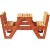 Piknikový stůl pro děti 88x122x58 cm masivní borové dřevo [844657] (Barva Voskově hnědá)