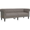 Chesterfield pohovka 3místná textil [372560] (Barva Tmavě zelená)