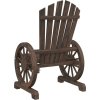 Zahradní křesla Adirondack 4 ks masivní jedlové dřevo [3207118] (Barva Tmavě hnědá)