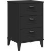 Noční stolek VIKEN kompozitní dřevo [374912] (Barva Černá)