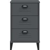 Noční stolek VIKEN kompozitní dřevo [374912] (Barva Černá)