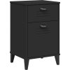 Noční stolek VIKEN kompozitní dřevo [374916] (Barva antracitová a šedá)