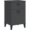 Noční stolek VIKEN kompozitní dřevo [374916] (Barva antracitová a šedá)