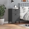 Noční stolek VIKEN kompozitní dřevo [374916] (Barva antracitová a šedá)