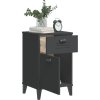 Noční stolek VIKEN kompozitní dřevo [374916] (Barva antracitová a šedá)