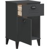 Noční stolek VIKEN kompozitní dřevo [374916] (Barva antracitová a šedá)