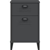 Noční stolek VIKEN kompozitní dřevo [374916] (Barva antracitová a šedá)