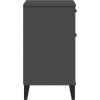 Noční stolek VIKEN kompozitní dřevo [374916] (Barva antracitová a šedá)