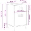 Noční stolek VIKEN kompozitní dřevo [374916] (Barva antracitová a šedá)
