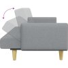 2místná rozkládací pohovka s podnožkou textil [3216244] (Barva Tmavě šedá)