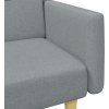 2místná rozkládací pohovka s podnožkou textil [3216244] (Barva Tmavě šedá)