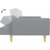 2místná rozkládací pohovka s podnožkou textil [3216246] (Barva Světle šedá)
