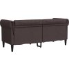Chesterfield pohovka 2místná textil [372550] (Barva Tmavě hnědá)