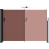 Zatahovací boční markýza 140 x 500 cm [4004419] (Barva Hnědá)