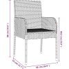 9dílný zahradní jídelní set s poduškami polyratan [3213509] (Barva Šedá)