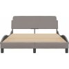 Rám postele s čelem Dover 140 x 190 cm textil [373169] (Barva Taupe)