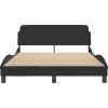 Rám postele s čelem Dover 140 x 200 cm samet [373194] (Barva Černá)