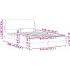 Rám postele Dover 140x190 cm umělá kůže [373181] (Barva Šedá)