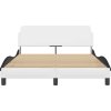 Rám postele Dover 140x200 cm umělá kůže [373204] (Barva Bílá a černá)