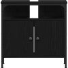 Koupelnová skříňka pod umyvadlo 60x30x60 cm kompozit [842436] (Barva Černá)