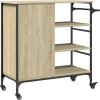 Kuchyňský vozík 87,5x38,5x84,5 cm kompozitní dřevo [842388] (Barva Kouřový dub)