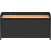 Úložná lavice černá 100 x 50 x 52 cm polyratan a akáciové dřevo [365949] (Barva Černá)