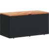 Zahradní úložný box 110x50x54 cm polyratan akáciové dřevo [365957] (Barva Béžová)