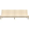 2místná rozkládací pohovka textil [375726] (Barva Krémová)