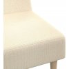 2místná rozkládací pohovka textil [375726] (Barva Krémová)