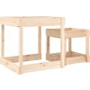 Stoly na písek 2 ks bílé masivní borové dřevo [825056] (Barva Přírodní douglaska)