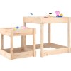 Stoly na písek 2 ks bílé masivní borové dřevo [825056] (Barva Přírodní douglaska)