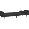 2místná rozkládací pohovka se 2 polštáři textil [375835] (Barva Černá)