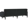 2místná rozkládací pohovka se 2 polštáři textil [375835] (Barva Černá)