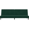 2místná rozkládací pohovka samet [375734] (Barva Tmavě zelená)