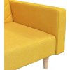 2místná rozkládací pohovka se 2 polštáři textil [375906] (Barva Žlutá)