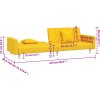 2místná rozkládací pohovka se 2 polštáři textil [375906] (Barva Žlutá)