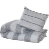 Sada ložního prádla 200 x 200 cm bavlna [136448] (Barva Šedá a bílá)