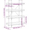 Knihovna se 4 policemi 100x33x145,5 cm kompozitní dřevo [837696] (Barva Hnědý dub)