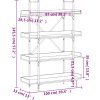 Knihovna se 4 policemi 100x33x145,5 cm kompozitní dřevo [837696] (Barva Hnědý dub)