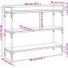 Konzolový stolek s policemi 100 x 30 x 80 cm [837808] (Barva dub sonoma)